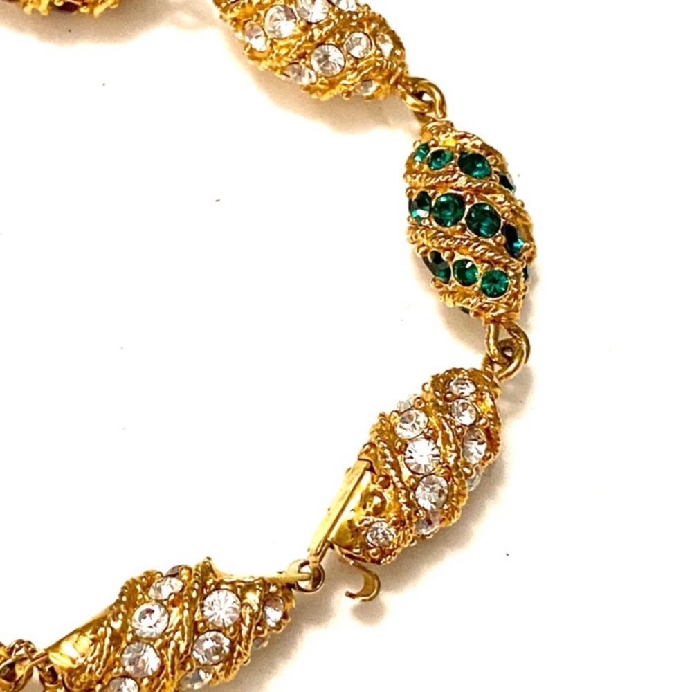 Jacqueline Kennedy Bracelet Gold Tone Swarovski